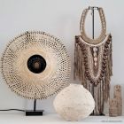 Lampada da tavolo in rattan marrone, Cordoba, con interruttore