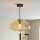 Lampada da soffitto ambrata design, Evita