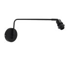 Applique da parete senza paralume nera in alluminio, Rika