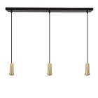 Lampada a sospensione senza paralume dorata in alluminio, Rika