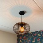 Lampada a sospensione nera industriale, Lieve