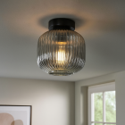 Lampada da soffitto grigia retrò, Charlois