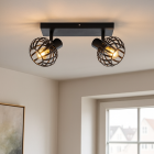 Faretto da soffitto nero industriale, Lieve