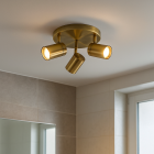 Lampada da soffitto da bagno in ottone moderna, Ciara, IP44