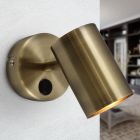 Applique da parete di bronzo moderna, Elena, con interruttore