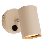 Faretto da parete beige moderno, Elena, con interruttore