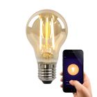 Olucia lampadina LED smart E27 Yona, ambra, A60, 5W, dim to warm