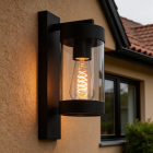 Lampada da esterno nera moderna, Musa, IP44