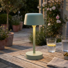 Lampada da tavolo da esterno verde moderna, Emily, 3W, 3000K LED, IP44, dimmer in 3 fasi