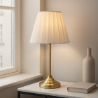 Lampada da tavolo in ottone classica, Jivan, con interruttore