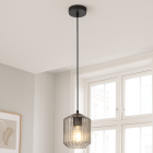 Lampada a sospensione trasparente retrò, Jisca