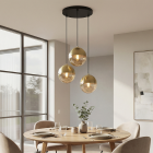 Lampada a sospensione ambrata design, Nalini