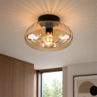 Lampada da soffitto ambrata retrò, Diane