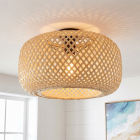 Lampada da soffitto in bambù marrone, Kiki