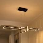 Lampada a sospensione nera moderna, Alessandro