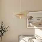 Lampada a sospensione di carta beige, Rosalie