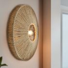 Applique da parete marrone rustica, Sanny, con interruttore