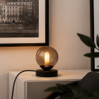 Lampada da tavolo grigia design, Stacy, con interruttore