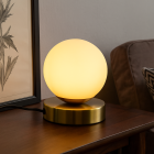 Lampada da tavolo bianca design, Stacy, con interruttore