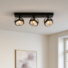 Lampada da soffitto nera moderna, Morris