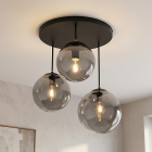 Lampada da soffitto nera design, Dolf