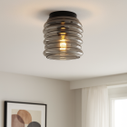 Lampada da soffitto grigia in vetro, Karen
