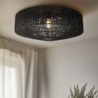 Lampada da soffitto nera rustica, Pippa