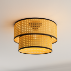 Lampada da soffitto in rattan marrone, Kirsten
