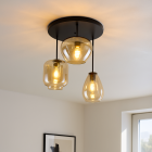 Lampada da soffitto ambrata moderna, Caia