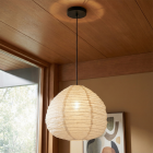 Lampada a sospensione beige Japandi, Leila
