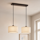 Lampada a sospensione beige rustica, Loulou