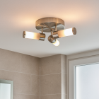 Lampada da soffitto da bagno in nichel moderna, Callum, IP44
