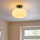 Lampada da soffitto da bagno bianca design, Elliot, IP44
