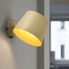 Faretto da parete beige moderno, Rinke, con interruttore