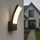 Lampada da esterno nera moderna, Manel, 12W, 3000K LED, IP44