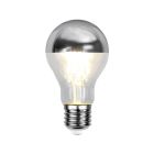 Lampadina specchiata LED E27 regolabile Malik, argento, A60, 4,8W, 2700K, IP44