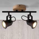 Faretto da soffitto in legno marrone, Jantina