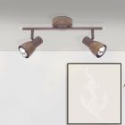 Faretto da soffitto in rame metallo, Rieko