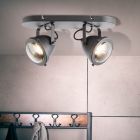 Faretto da soffitto nero industriale, Liza