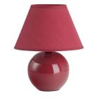 Lampada da tavolo in ceramica rossa, Pilar, con interruttore