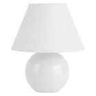 Lampada da tavolo in ceramica bianca, Pilar, con interruttore