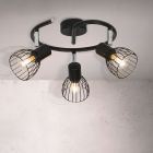 Faretto da soffitto nero industriale, Adama