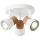Lampada da soffitto in tappi di sughero bianca, Charlotte