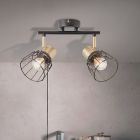 Faretto da soffitto in ottone retrò, Luitzen