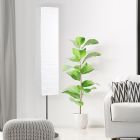 Lampada da terra di carta bianca, Octavio, con interruttore