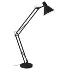 Lampada da terra nera metallo, Jesselynn, con interruttore