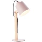 Lampada da tavolo in legno rosa, Dorina, con interruttore