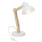 Lampada da scrivania bianca moderna, Allegra, con interruttore
