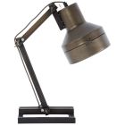 Lampada da tavolo nera retrò, Eliza, con interruttore
