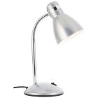 Lampada da scrivania argenta in plastica, Santana, con interruttore